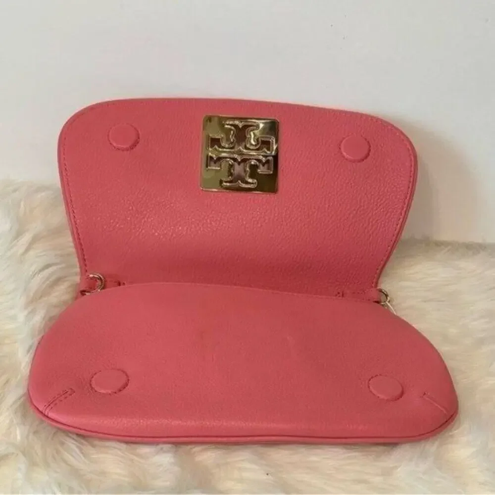 TORY BURCH BRITTEN CROSSBODY CLUTCH BAG Cosmo Pink New With Tag
